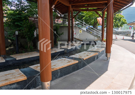 長野縣山之內町湯田中車站前的足浴 長野縣山之內町湯田中車站前的足浴 130017975