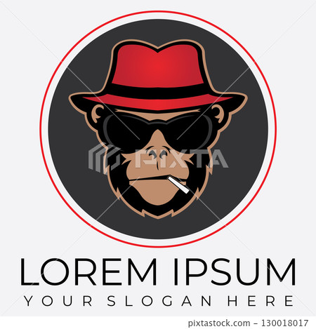 Creative design of elegant monkey head logo 130018017