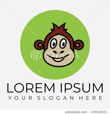 Creative design of elegant monkey head logo Creative design of elegant monkey head logo 130018021