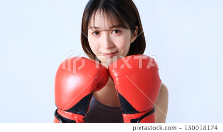 Image of a female boxer Image of a female boxer 130018174