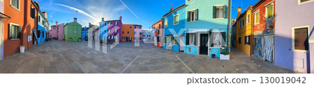 multicolored houses of Burano island, Venice, Italy 130019042