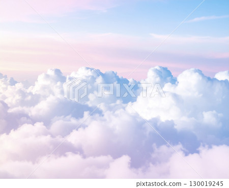 Dream cloud background cumulus texture pastel pink blue gradation soft 130019245