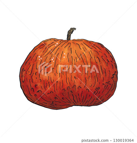 Red ripe apple. Watercolor hand drawn illustration. Drawing for stickers, cards, scrapbooking. Plants, harvest, fruit, autumn, food, dessert Red ripe apple. Watercolor hand drawn illustration. Drawing for stickers, cards, scrapbooking. Plants, harvest, fruit, autumn, food, dessert 130019364