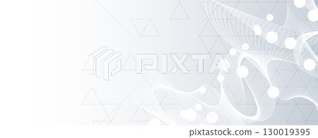 Technology and modern science banner or header. Connected neural network Technology and modern science banner or header. Connected neural network 130019395