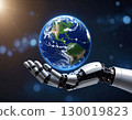 Robot hand holding the Earth 130019823