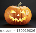 One big jack-o'-lantern, face, Halloween image 130019826