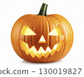 One big jack-o'-lantern, face, Halloween image 130019827