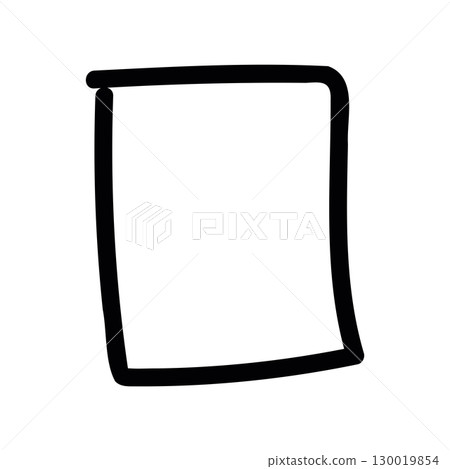 Simple black vector icon with a theme square stop button 130019854