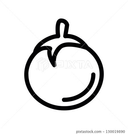 Simple black vector icon with a theme tomato 130019890