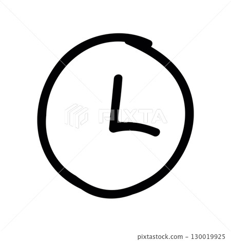 Simple black vector icon with a theme clock button Simple black vector icon with a theme clock button 130019925