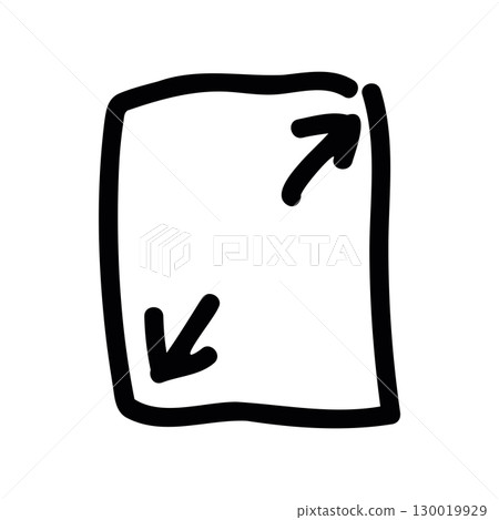 Simple black vector icon with a theme full screen 130019929