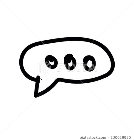 Simple black vector icon with a theme chat bubble Simple black vector icon with a theme chat bubble 130019930
