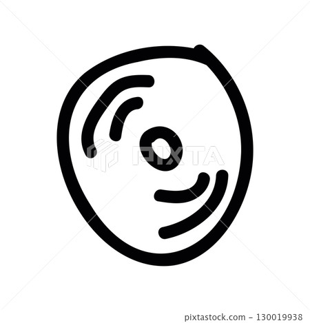 Simple black vector icon with a theme compact disk 130019938