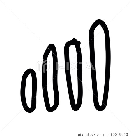 Simple black vector icon with a theme mobile network indicator Simple black vector icon with a theme mobile network indicator 130019940