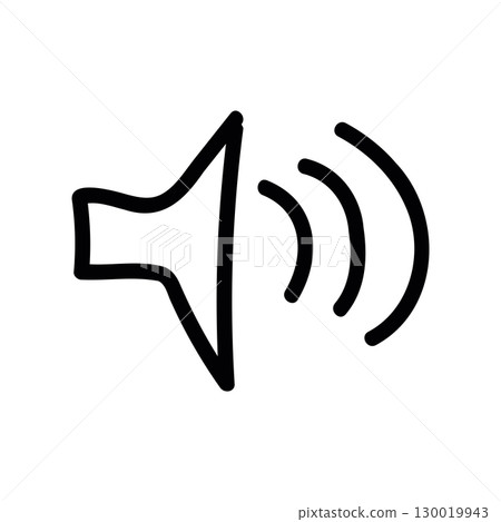 Simple black vector icon with a theme sound volume 130019943