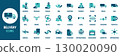 Delivery icon set. Containing courier, package, parcel, truck, van, drone, route, map, tracking, warehouse and more. Solid vector icons collection 130020090