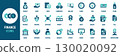 Finance icon set. Containing money, cash, currency, budget, income, expense, profit, savings, wallet, bank and more. Solid vector icons collection 130020092
