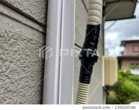 Air conditioning construction, insulated drain, outdoor connection, piping 130020596