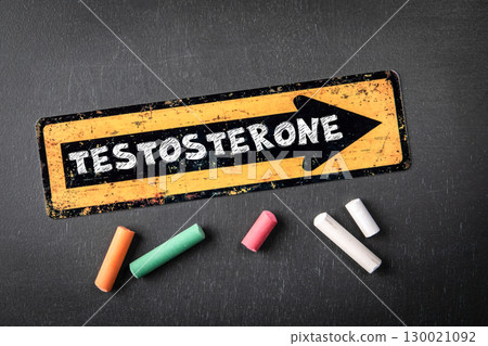 Masculinity Concept with Testosterone Sign and Chalk on Blackboard Symbolizing Strength and Hormonal Masculinity Concept with Testosterone Sign and Chalk on Blackboard Symbolizing Strength and Hormonal 130021092