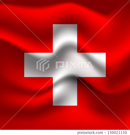 Flag of Switzerland. Swiss national symbol in official colors. Template icon. Abstract vector background Flag of Switzerland. Swiss national symbol in official colors. Template icon. Abstract vector background 130021130