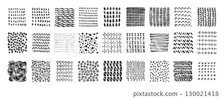 Paint Brush Marker Ink Strokes Textures Set for Web Design. Vector illustration of Hand Drawn Pencil Abstract Sketch Elements Paint Brush Marker Ink Strokes Textures Set for Web Design. Vector illustration of Hand Drawn Pencil Abstract Sketch Elements 130021418