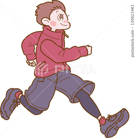 Illustration of a running man Illustration of a running man 130021461