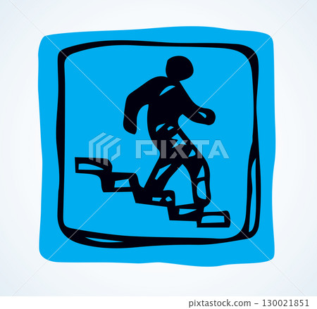 Road sign. Underground crossing. Vector drawing Road sign. Underground crossing. Vector drawing 130021851