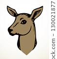 Beautiful noble deer. Vector drawing 130021877
