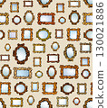 Framed mirrors. Vector drawing pattern 130021886