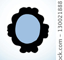Framed mirror. Vector drawing icon 130021888