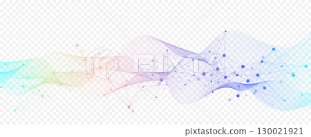 Abstract tech network connection dots. Digital technology and big data analysis background. White background with plexus lines. Geometric background with abstract mesh Abstract tech network connection dots. Digital technology and big data analysis background. White background with plexus lines. Geometric background with abstract mesh 130021921