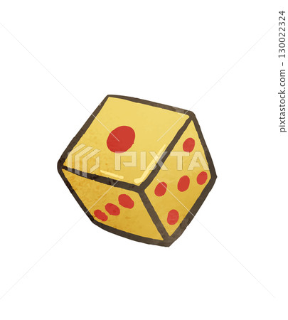 Illustration material: lucky charm of Toka Ebisu, dice 130022324