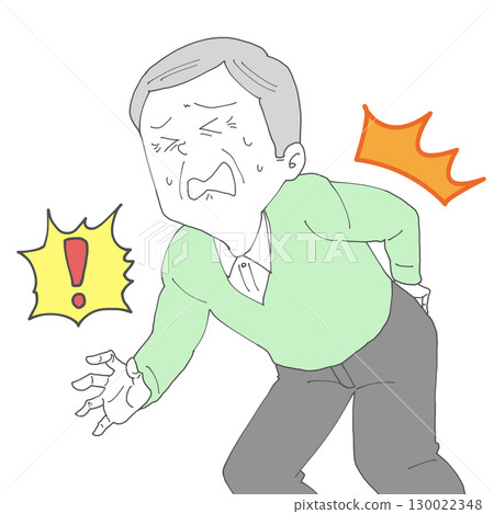 下背部疼痛的老人 3 下背部疼痛的老人 3 130022348