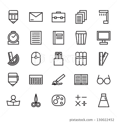 Back to school icon graphic simple minimal isolated 130022452