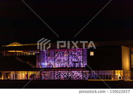 Prefectural Art Museum exterior night view Prefectural Art Museum exterior night view 130022657