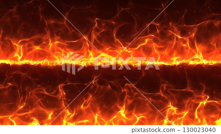 Conflicting fire effect background divided into upper and lower 130023040