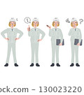 Female worker wearing a helmet 130023220