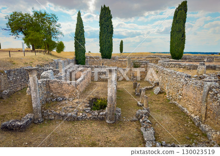 Ruins of the old Roman colony Clunia Sulpicia in Burgos, Castile and Leon, Spain. 130023519