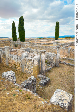 Ruins of the old Roman colony Clunia Sulpicia in Burgos, Castile and Leon, Spain. 130023524