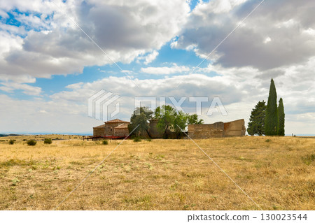 Ruins of the old Roman colony Clunia Sulpicia in Burgos, Castile and Leon, Spain. 130023544