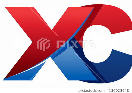 Dynamic Red and Blue XC Logo Representing the Spirit of Competition in Sports Branding Dynamic Red and Blue XC Logo Representing the Spirit of Competition in Sports Branding 130023948
