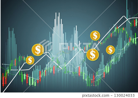 Gen AI: Financial Market Trend Analysis & Copy Space Gen AI: Financial Market Trend Analysis & Copy Space 130024033