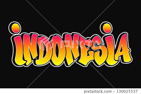 Colorful graffiti style text on a black background, perfect for designs. 130025537