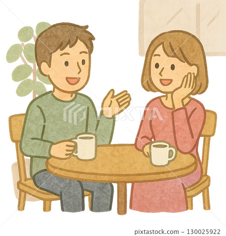 Male and female to talk 130025922