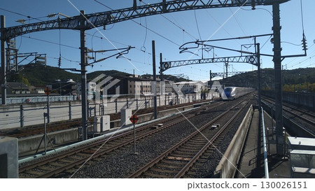 北陸新幹線淺間號列車駛入輕井澤站 130026151