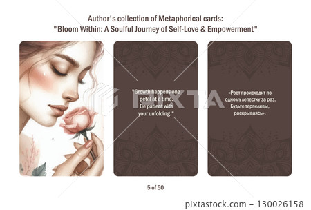 Metaphorical cards for women. Blossom from within a soulful journey to self-love and empowerment, answers to questions. 130026158