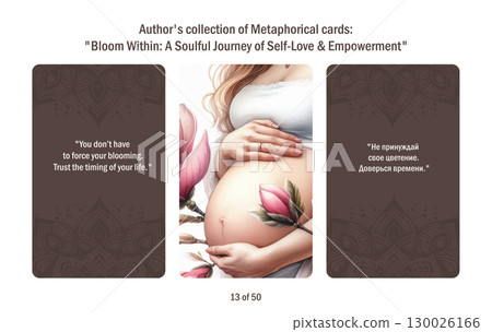 Metaphorical cards for women. Blossom from within a soulful journey to self-love and empowerment, answers to questions. 130026166