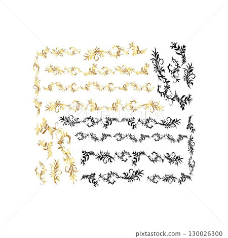floral design elements flower pattern set floral design elements flower pattern set 130026300
