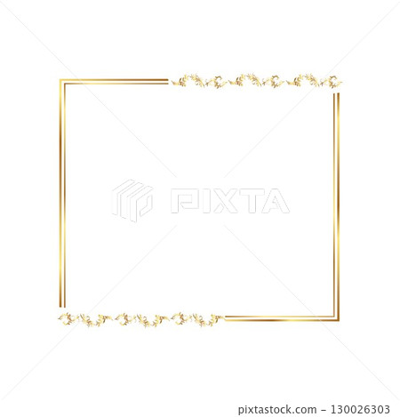 Golden warm gold border frame free vector illustration 130026303