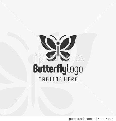 Dynamic Butterfly Silhouette Logo Design 130026492